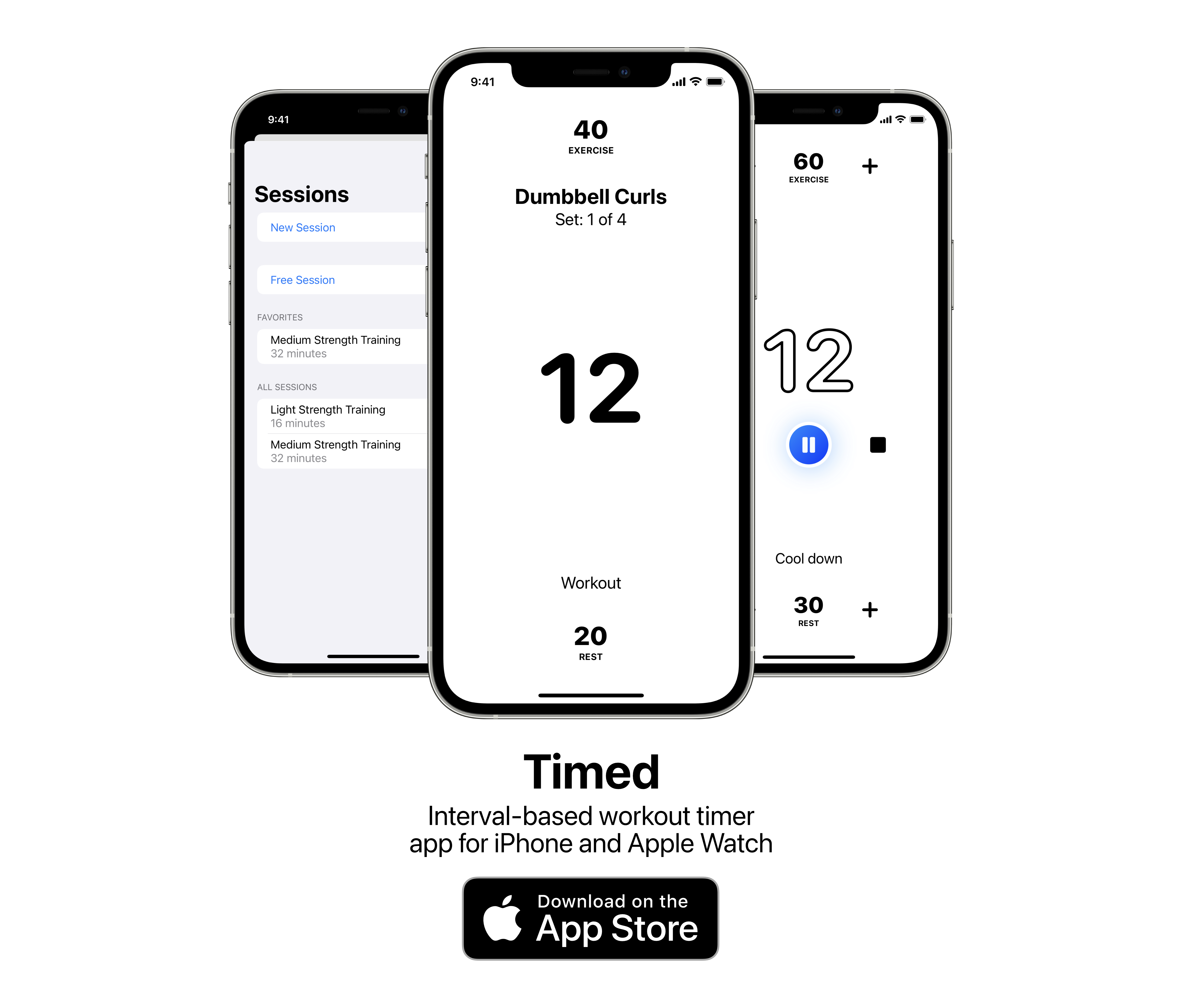 Timed app running on iPhone 12